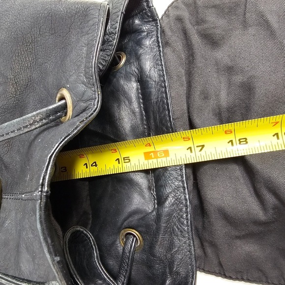 VTG 1996 Wilson\'s Genuine Leather Backpack ~Large Capacity~Black